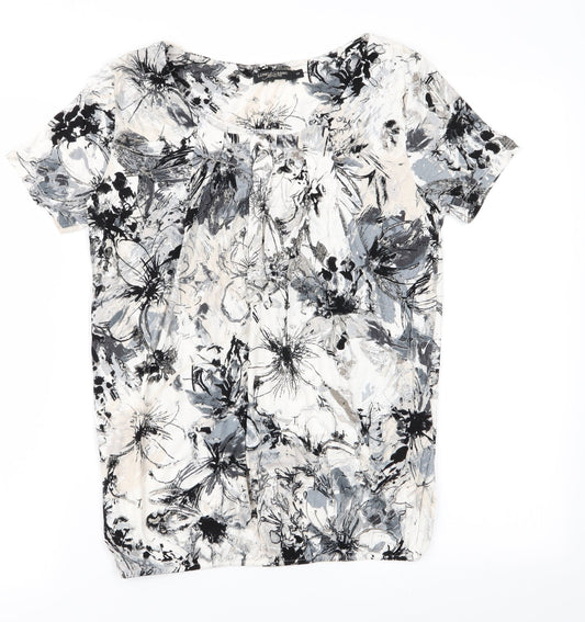 Lungo L'arno Womens Multicoloured Floral  Basic T-Shirt Size S