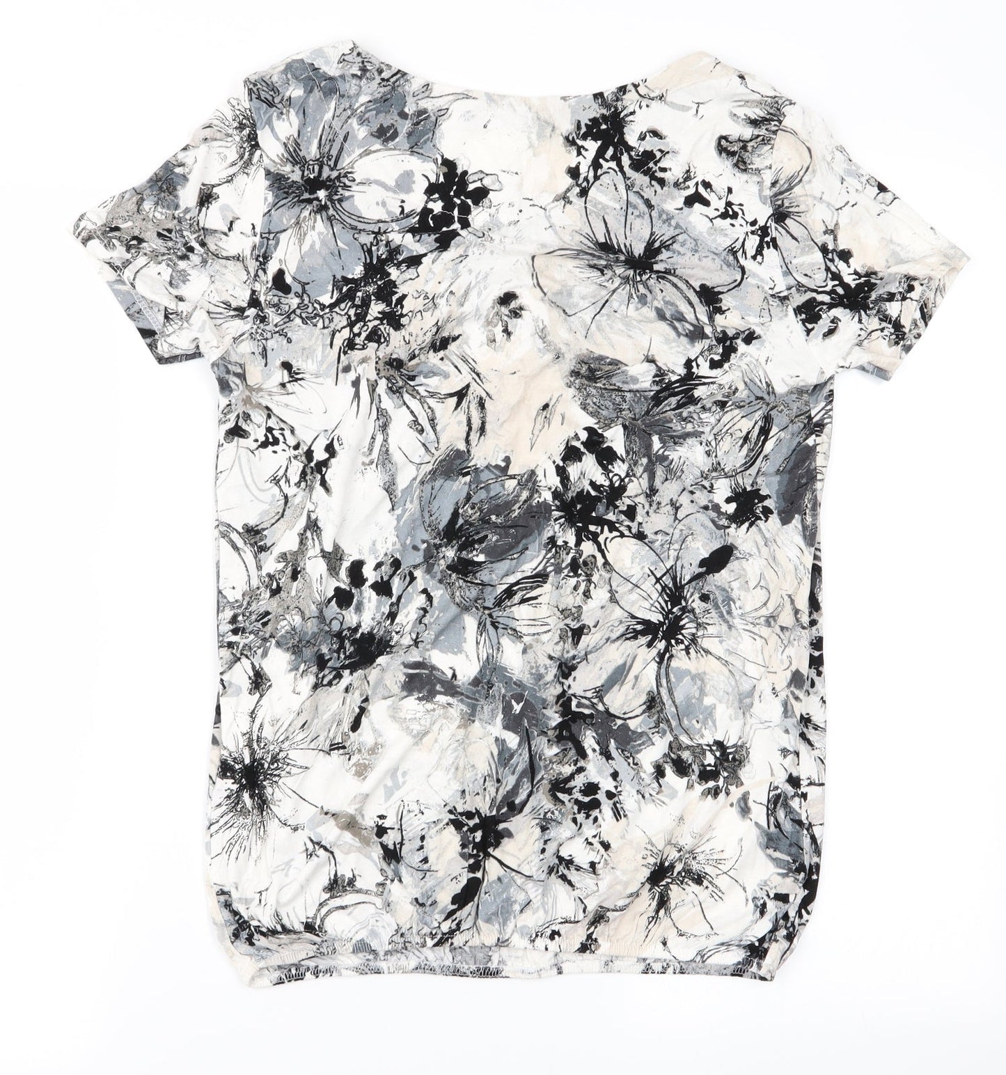 Lungo L'arno Womens Multicoloured Floral  Basic T-Shirt Size S