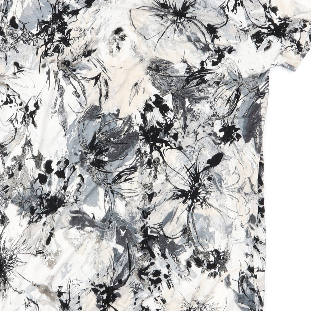 Lungo L'arno Womens Multicoloured Floral  Basic T-Shirt Size S