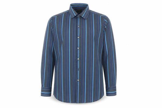 Linea Mens Multicoloured Striped   Button-Up Size 16.5