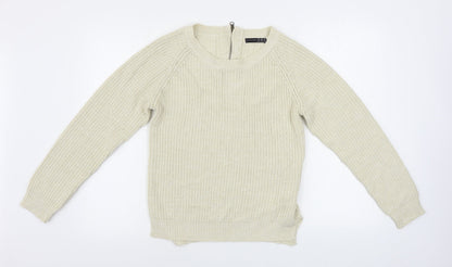 Additional front view of Atmosphere women’s beige jumper, size UK 12