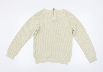 Back view of Atmosphere women’s beige jumper, size UK 12