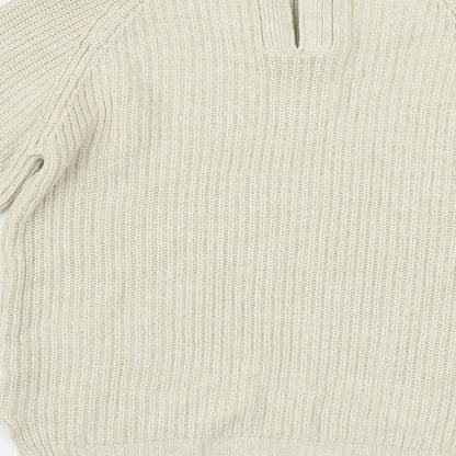 Brand and care label for Atmosphere women’s beige jumper, size UK 12