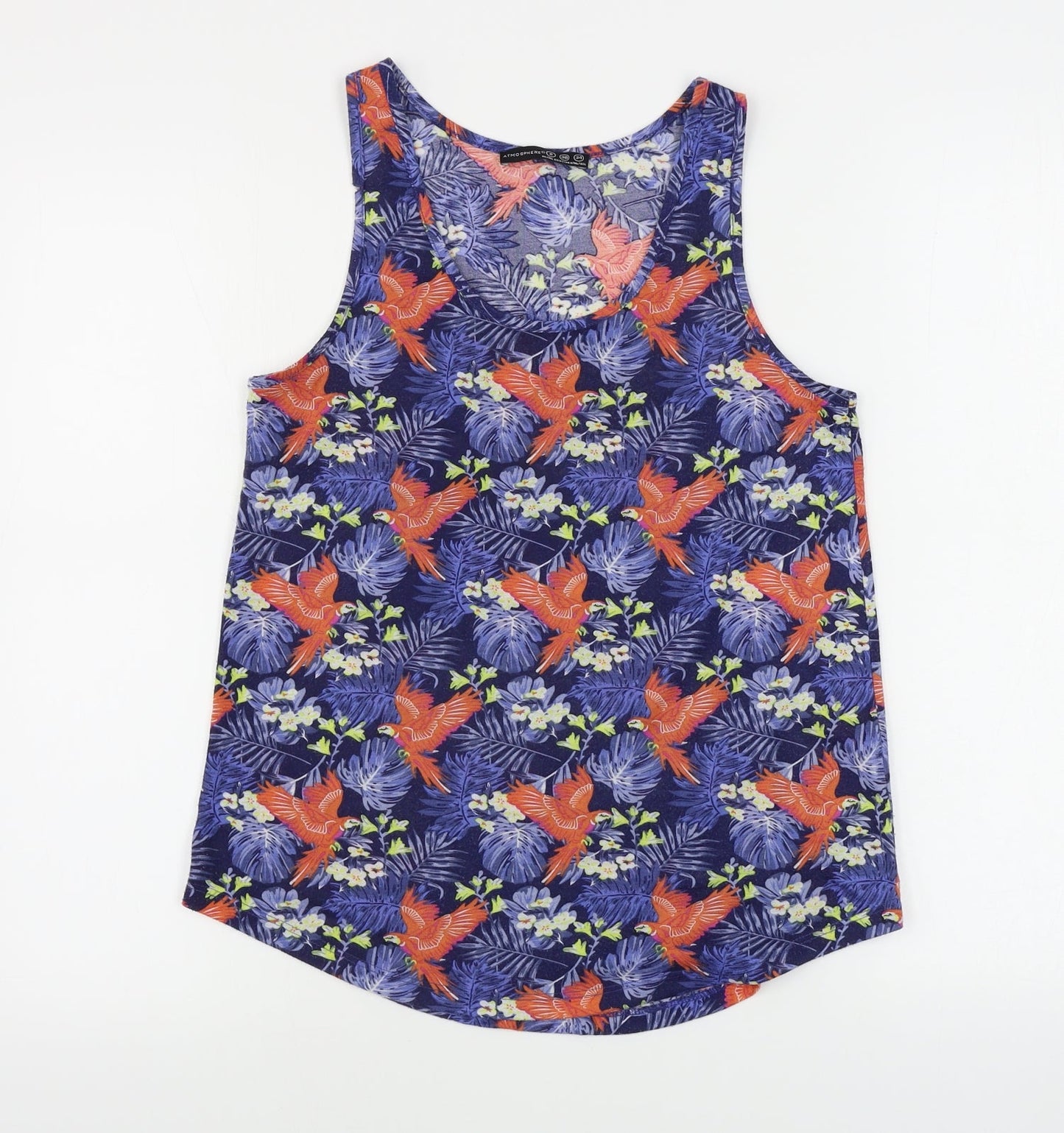Atmosphere  Womens Blue Floral  Basic Tank Size 8