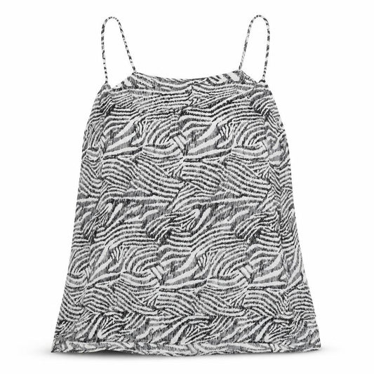H&M  Womens White Animal Print  Basic Blouse Size 10
