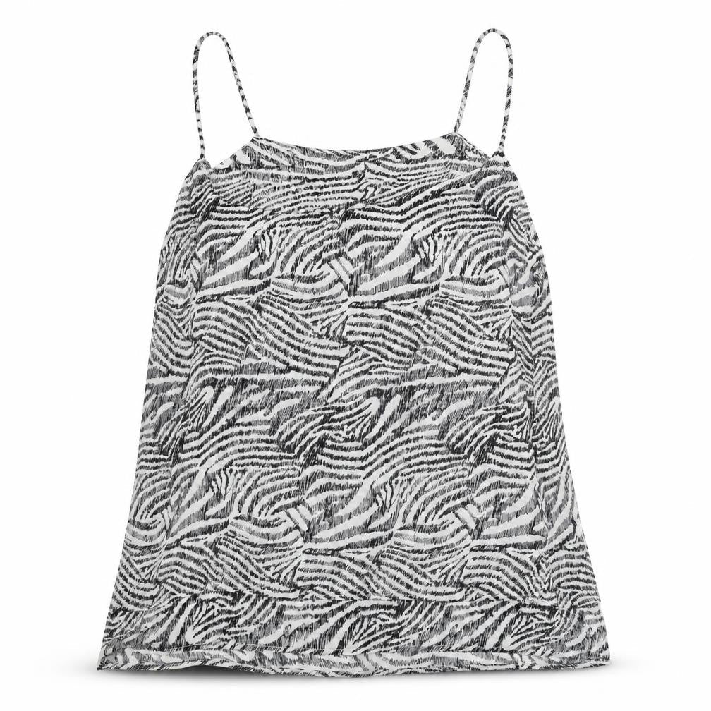H&M  Womens White Animal Print  Basic Blouse Size 10