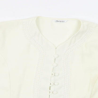 Berkertex  Womens Beige   Basic Button-Up Size 16