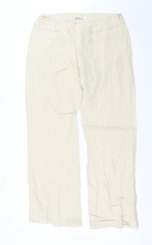 Flo & Jo Womens Beige   Trousers  Size XL L30 in