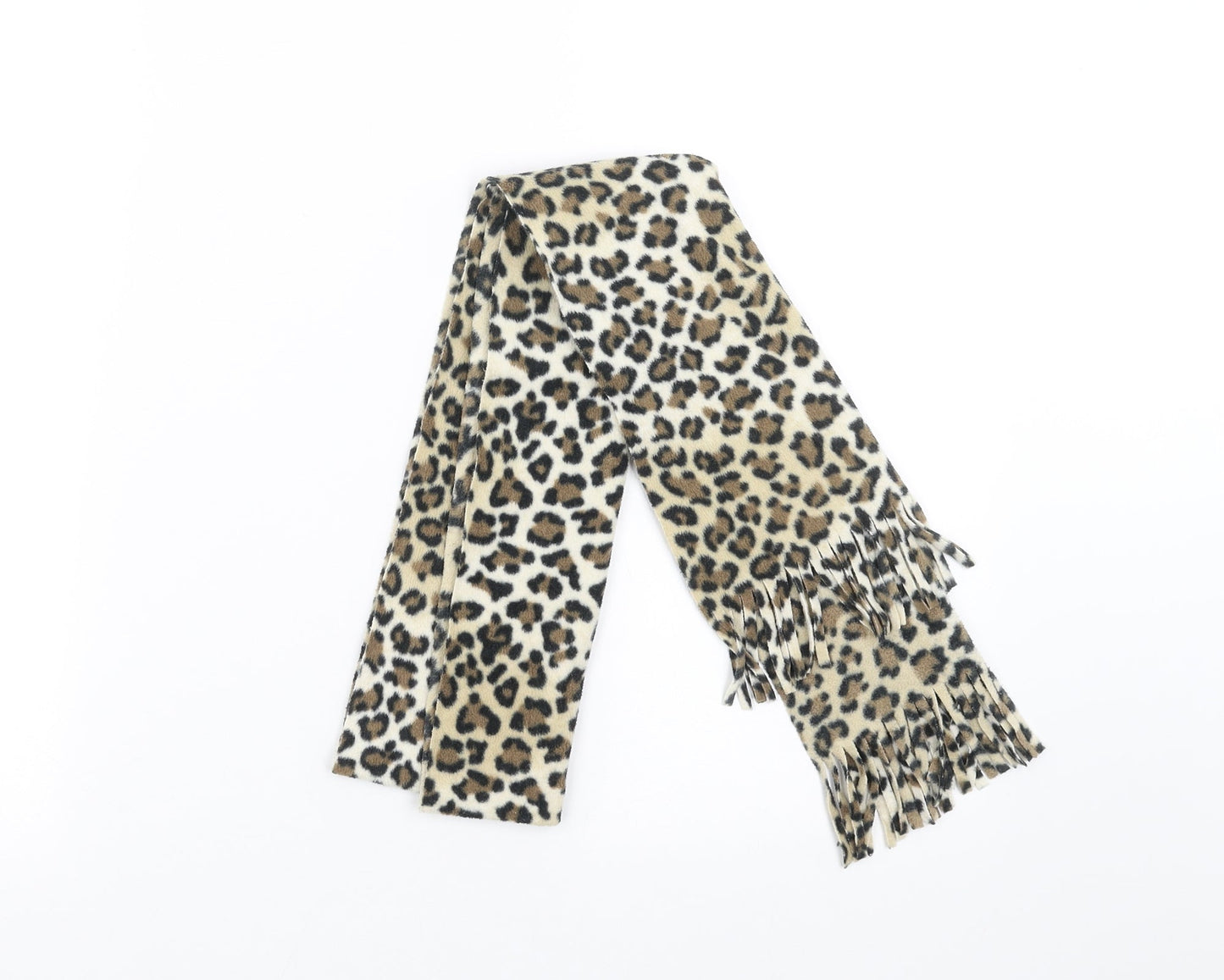 Preworn Womens Beige Animal Print   Scarf