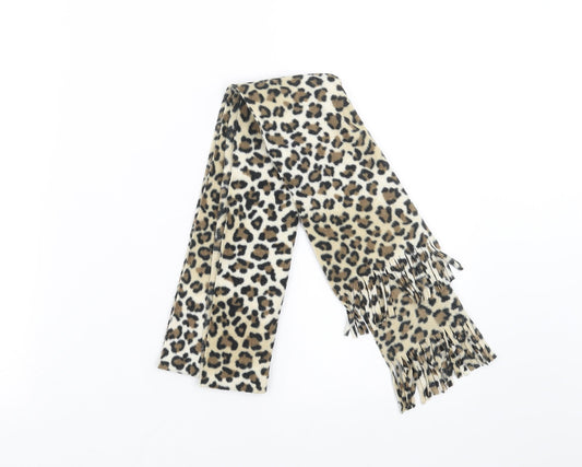 Preworn Womens Beige Animal Print   Scarf