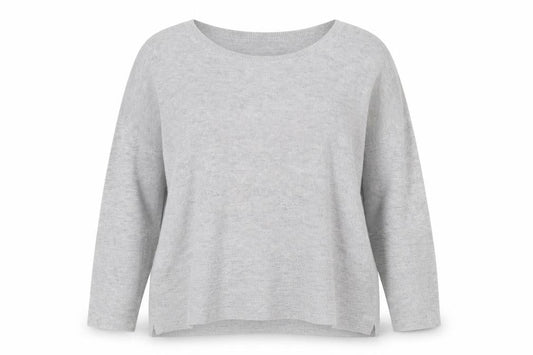 Front view of Roman women’s grey knit jumper, size UK 20