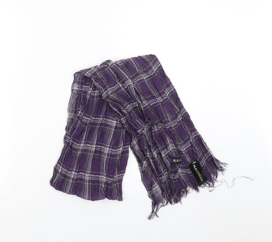 HLA London Womens Purple Plaid   Scarf