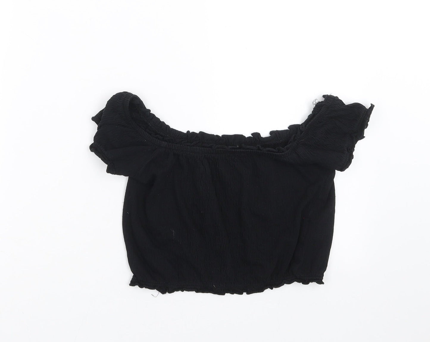 New Look Womens Black   Cropped T-Shirt Size 8