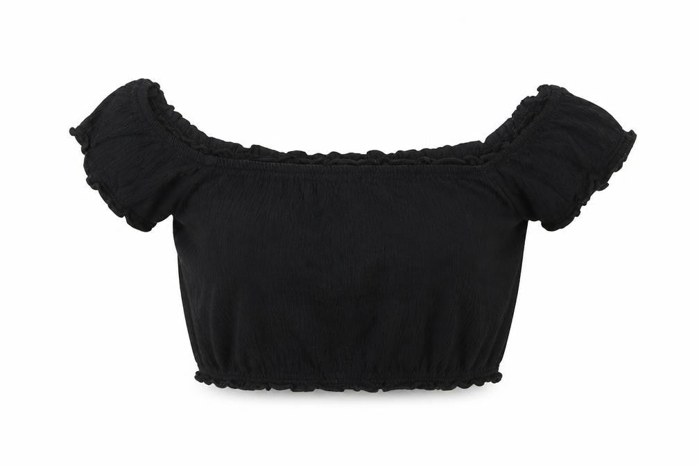 New Look Womens Black   Cropped T-Shirt Size 8