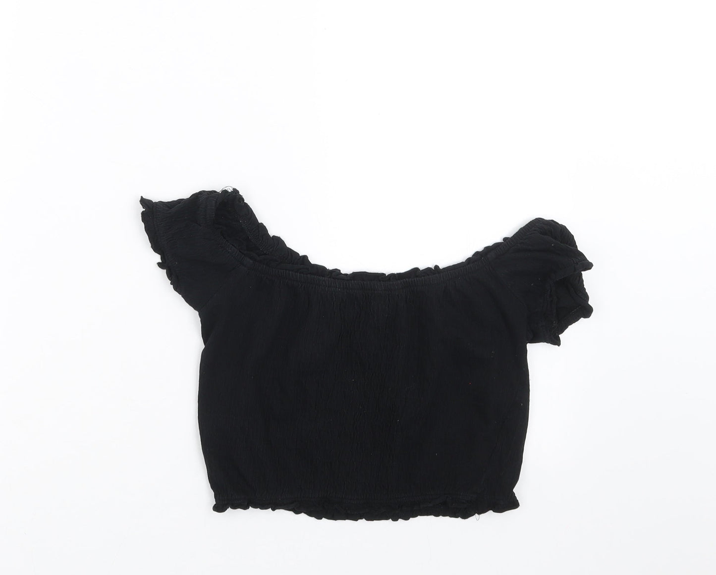 New Look Womens Black   Cropped T-Shirt Size 8
