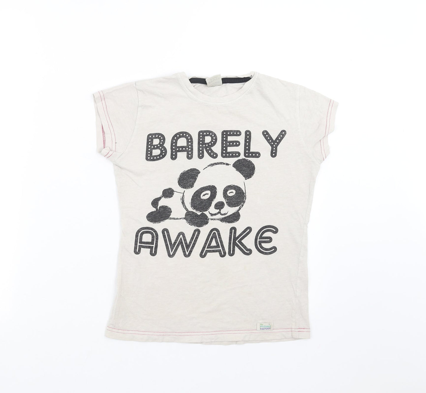 The Pyjama Factory Girls Grey   Top Pyjama Top Size 9-10 Years  - panda