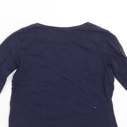 Brand and care label for Primark girls’ blue basic t-shirt, size 5-6, years - stay cool
