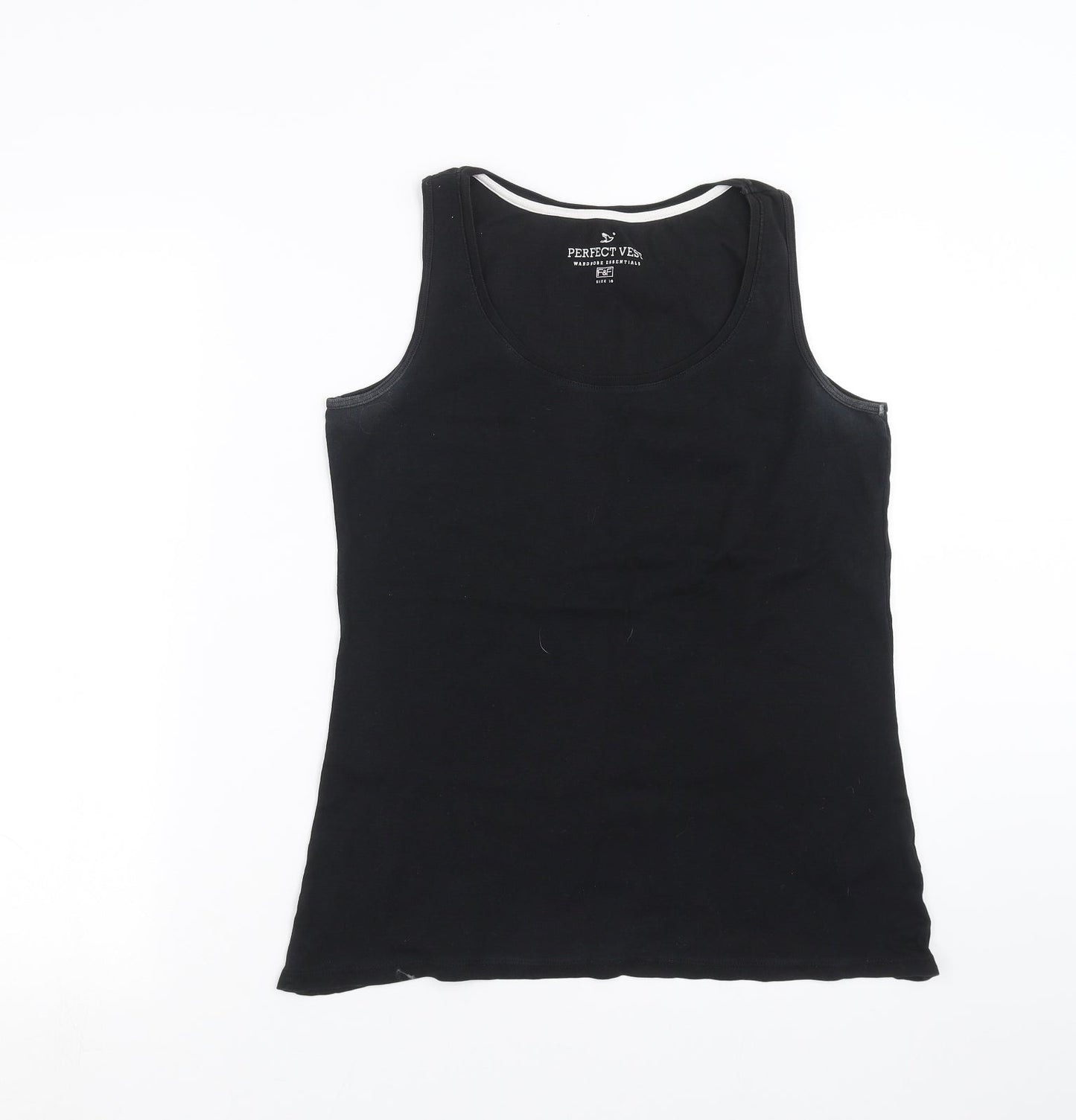 Wardrobe Essentials Womens Black   Basic Tank Size 16