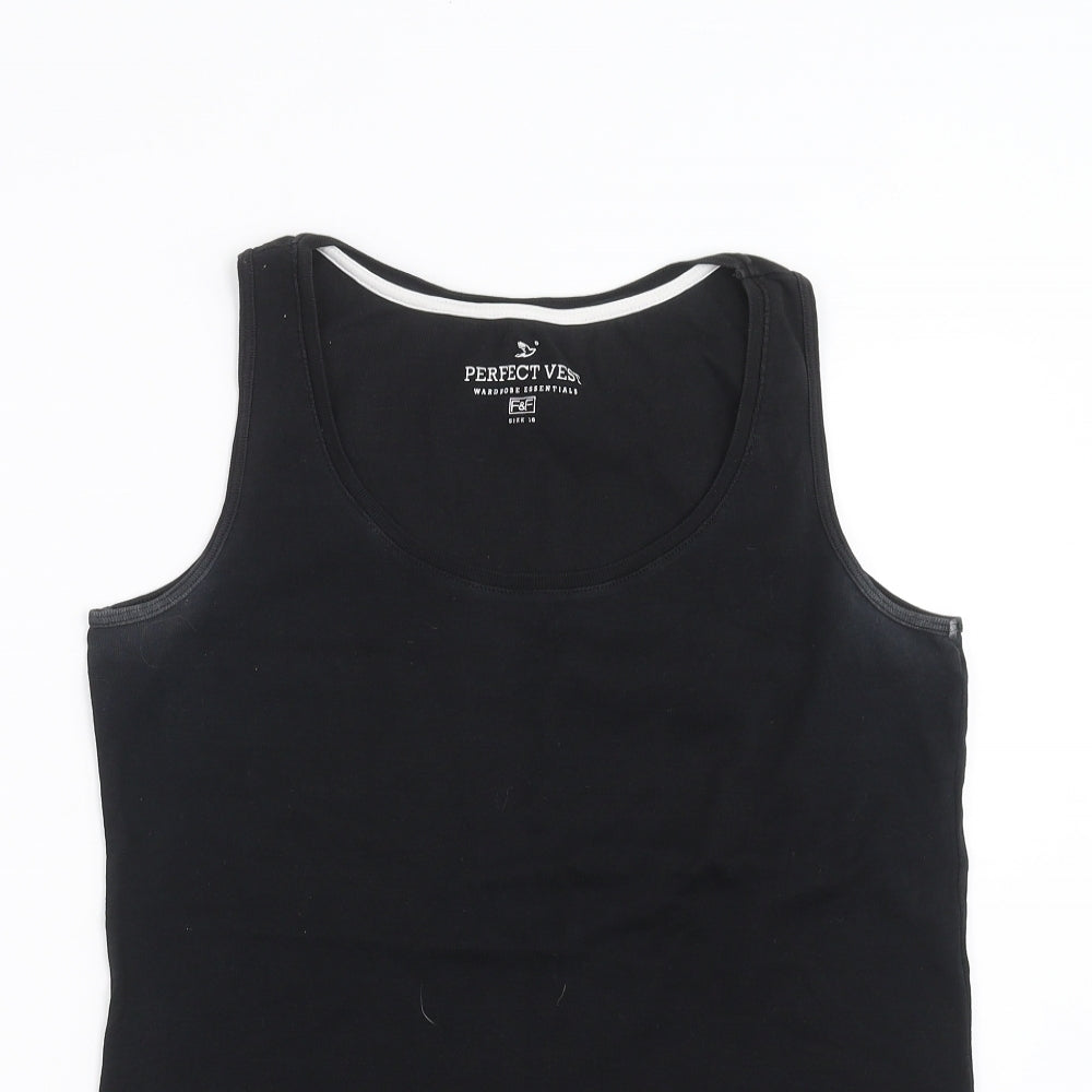 Wardrobe Essentials Womens Black   Basic Tank Size 16