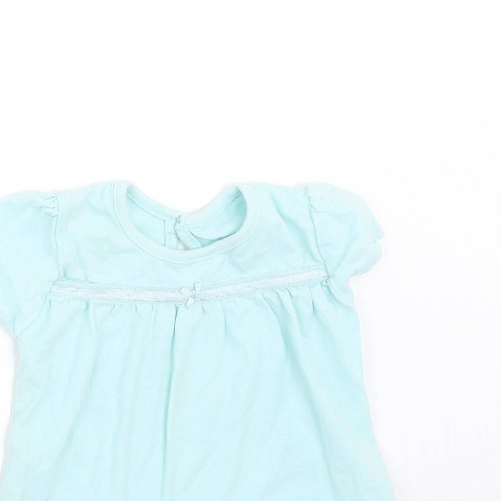 George Girls Blue   Basic T-Shirt Size 6-9 Months