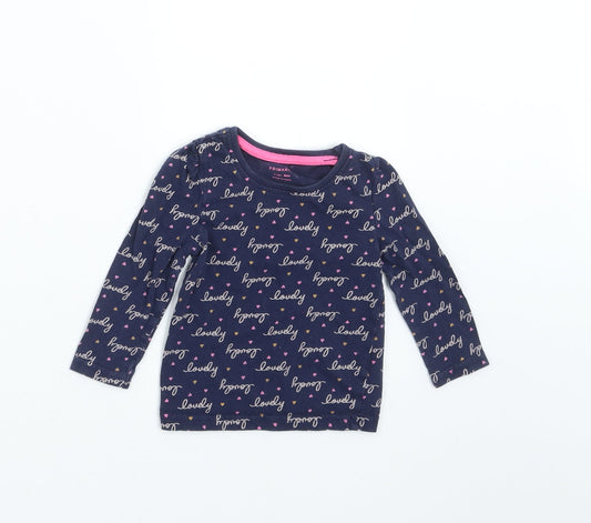 Primark Girls Blue   Basic T-Shirt Size 9-12 Months  - lovely