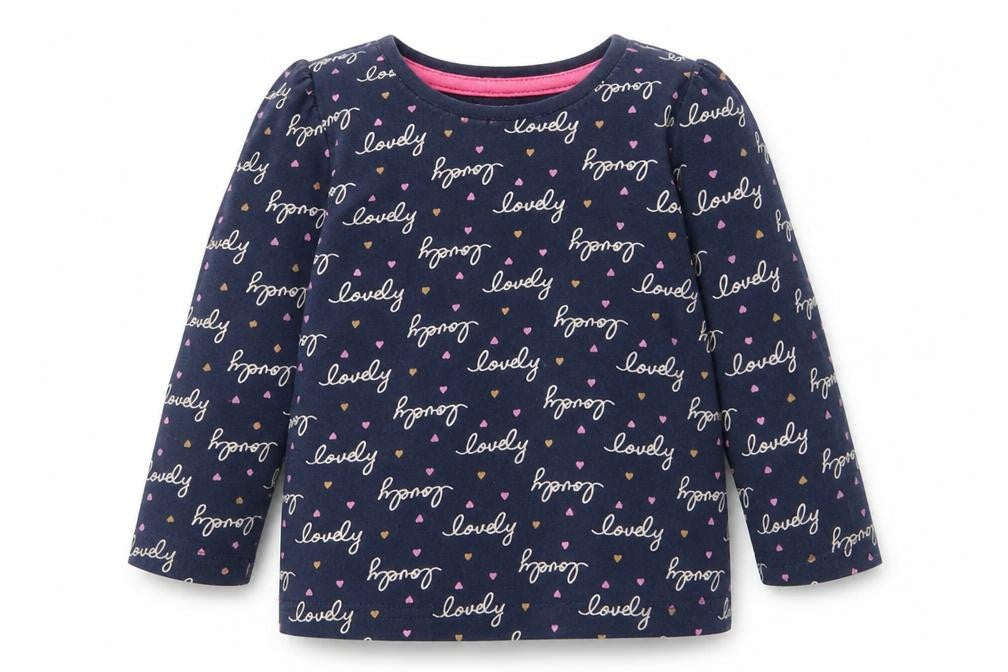 Primark Girls Blue   Basic T-Shirt Size 9-12 Months  - lovely