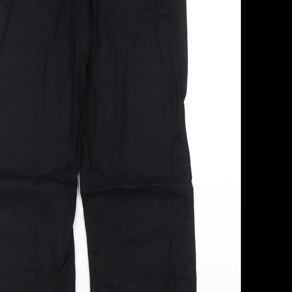 M&S Womens Black   Trousers  Size 10 L25 in