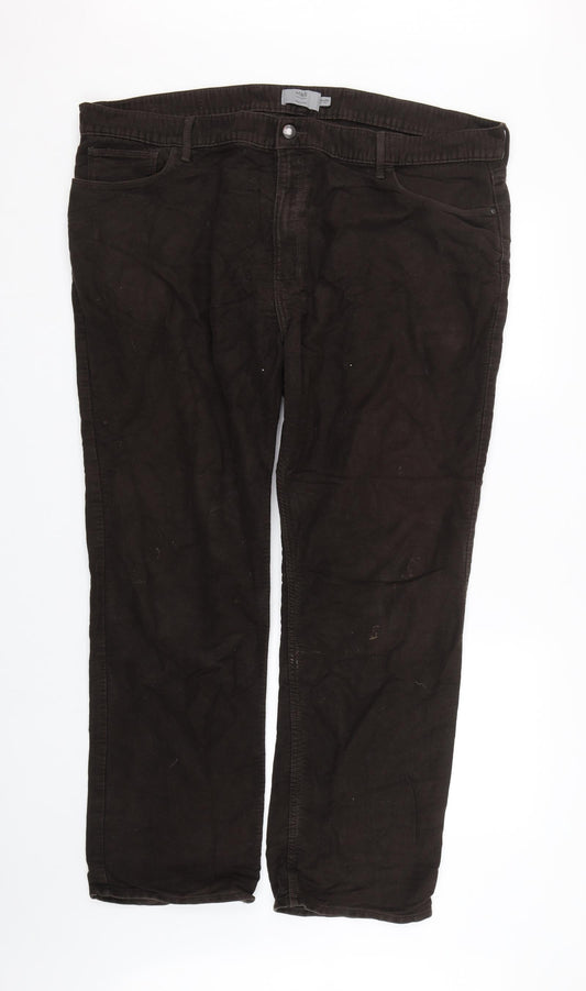 M&S Womens Brown   Trousers  Size 44 in L29 in