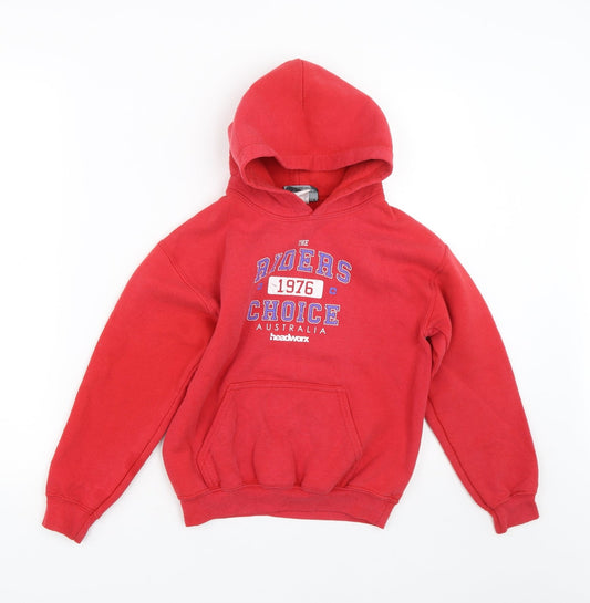Headworx Boys Red   Pullover Hoodie Size 6-7 Years