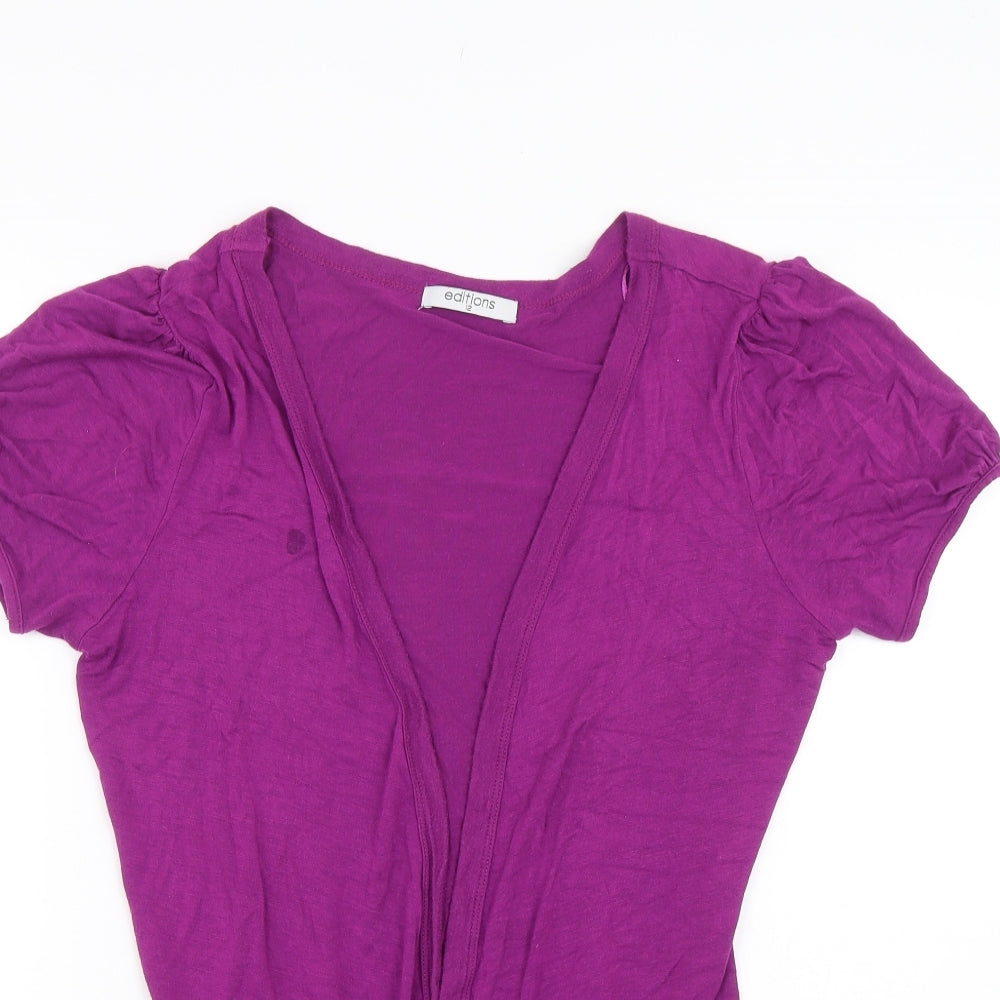 Editions Womens Purple   Kimono T-Shirt Size 12
