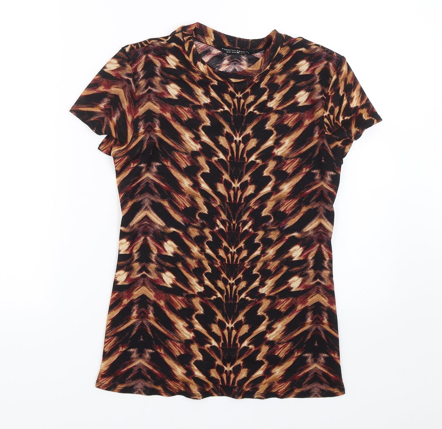 Dorothy Perkins Womens Brown   Basic T-Shirt Size 8