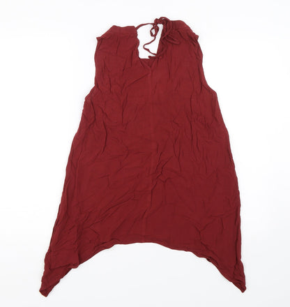 Back view of Atmosphere women’s red basic tank, size UK 8