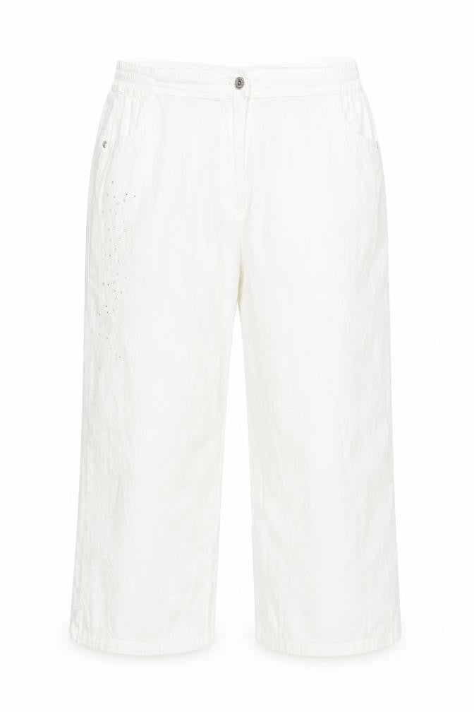 Furcom Womens White   Cropped Trousers Size 12 L21 in