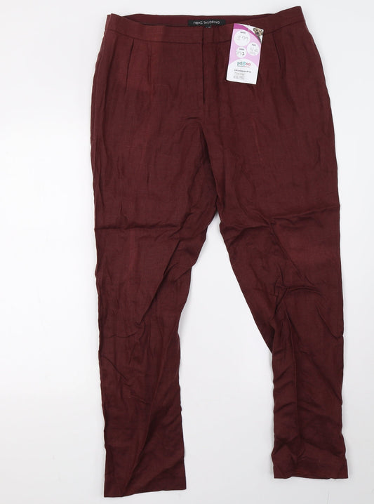NEXT Womens Red   Trousers  Size 14 L31 in