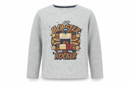 Sleep Wear Boys Grey  Fleece Pullover Jumper Size 5 Years  - PJ top