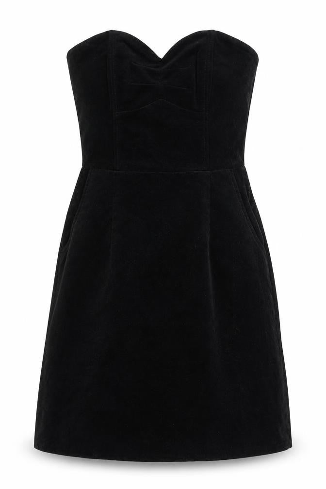 H&M Womens Black  Corduroy A-Line  Size 8