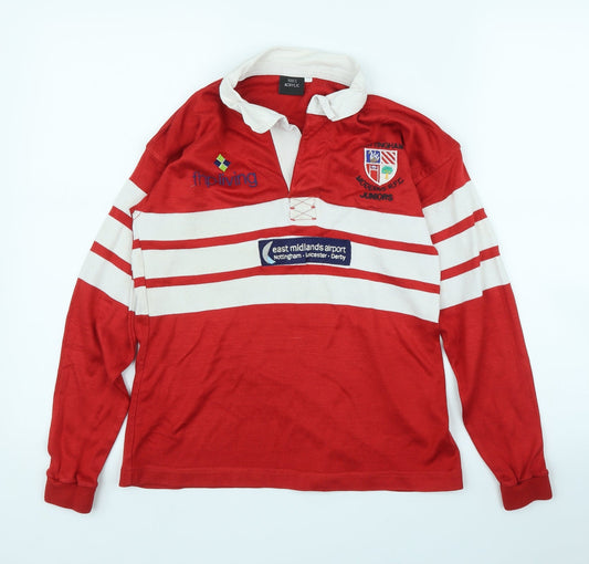 Preworn Boys Red   Jersey Polo Size 8-9 Years
