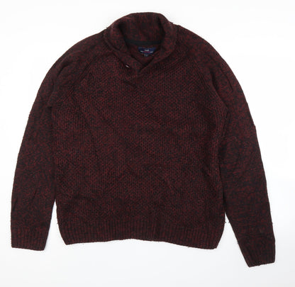 Additional front view of Easy men’s purple jumper, size L