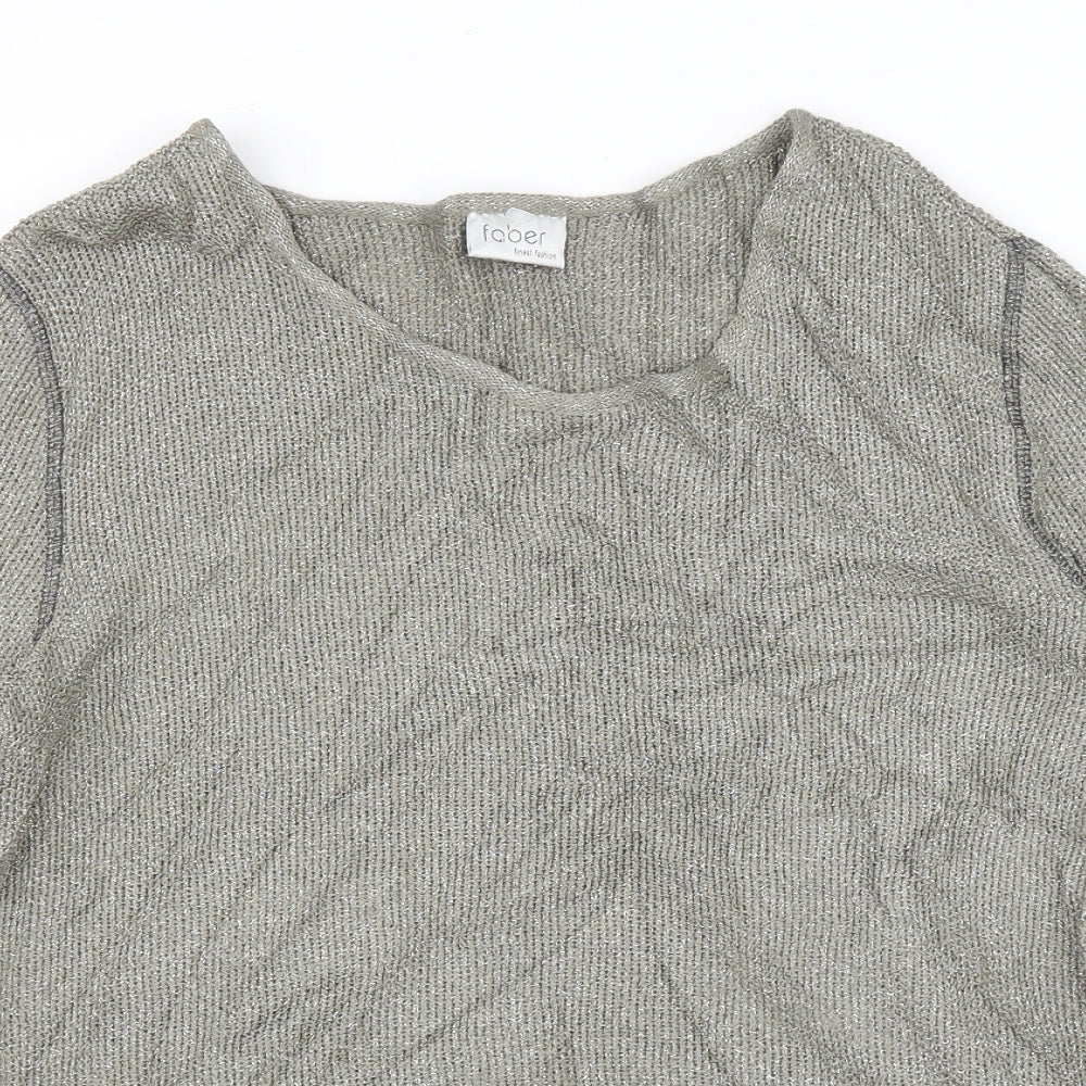 Faber Womens Grey   Basic Blouse Size 14
