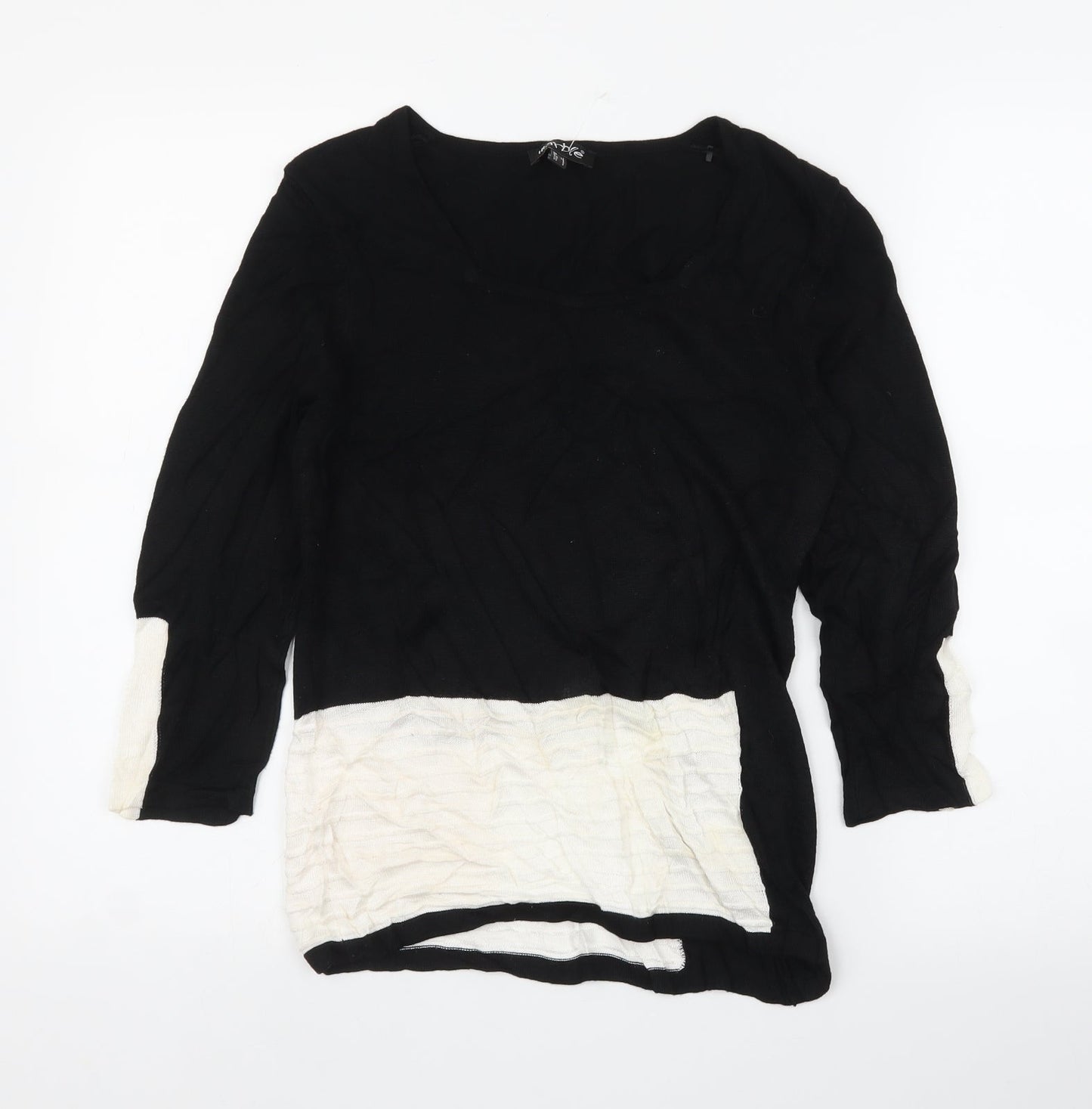 Warble Womens Black   Basic Blouse Size S