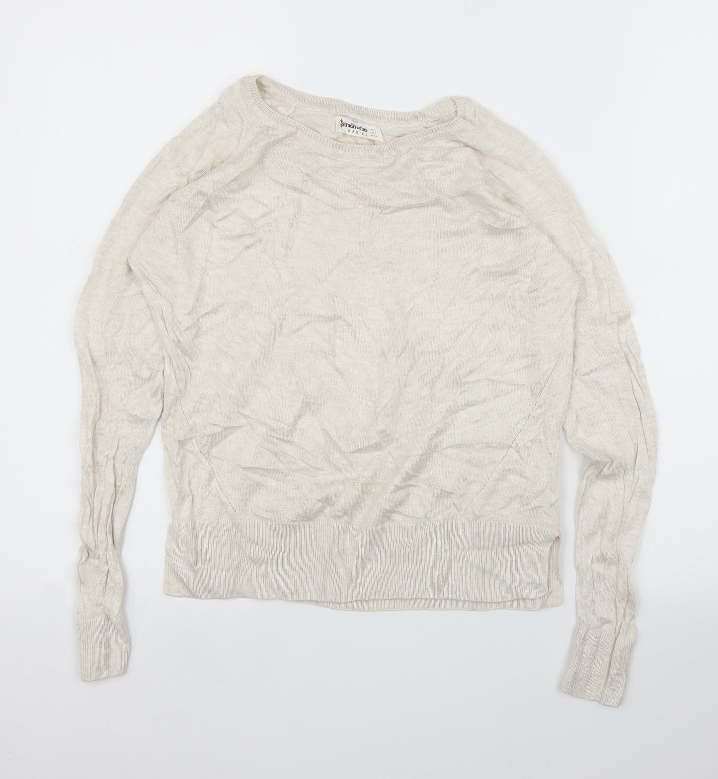 Stradavarius Womens Beige   Pullover Jumper Size S