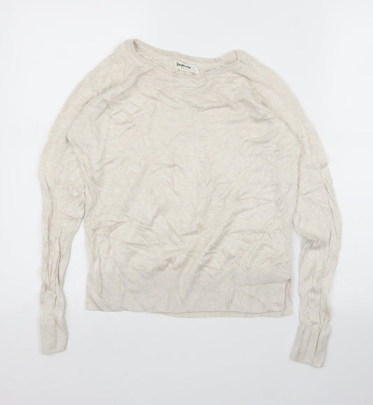 Stradavarius Womens Beige   Pullover Jumper Size S