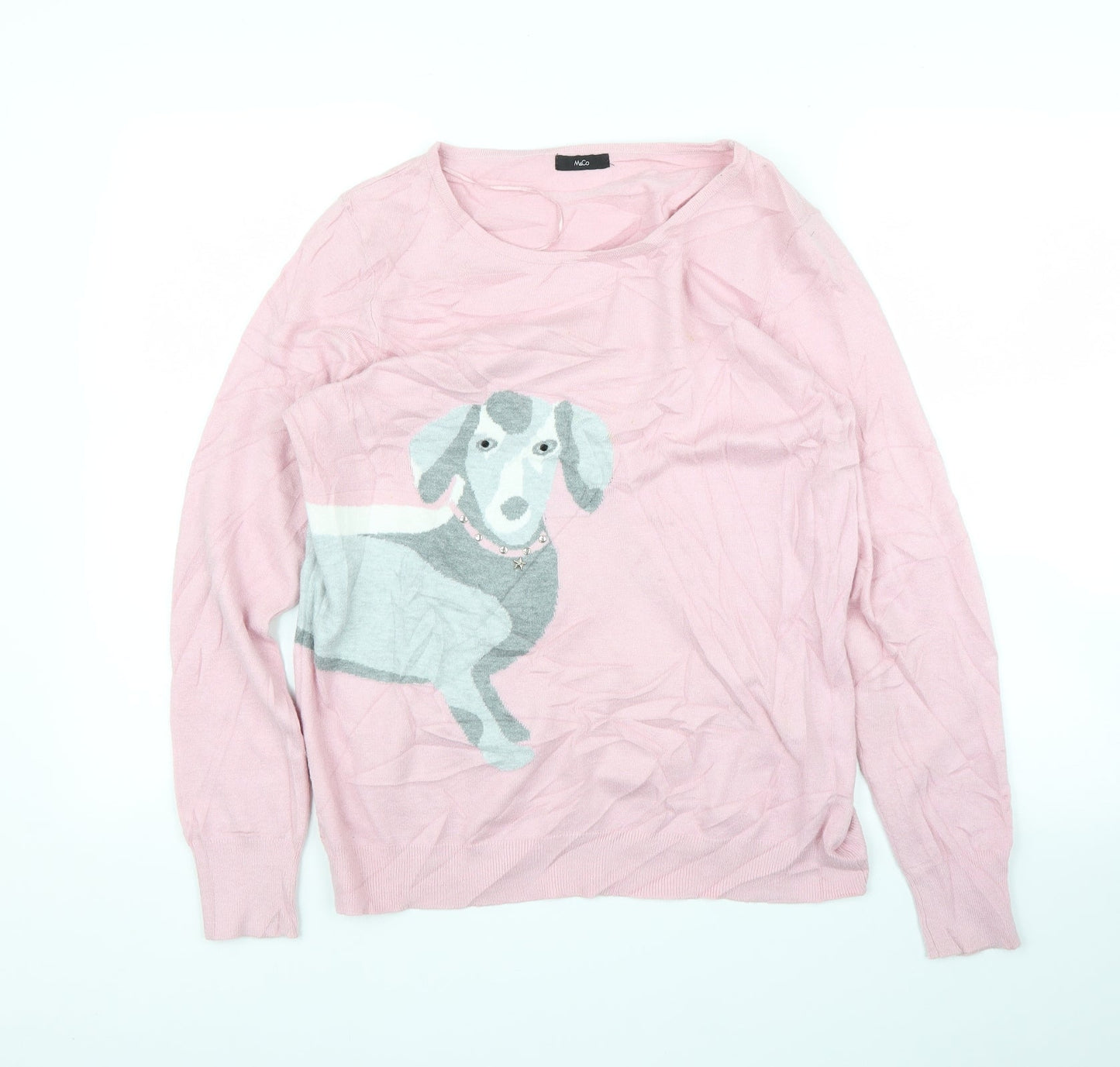 M&Co Womens Pink   Pullover Jumper Size 14