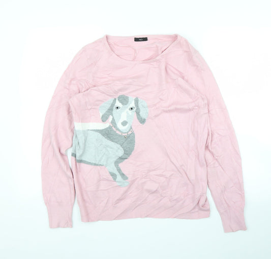 M&Co Womens Pink   Pullover Jumper Size 14