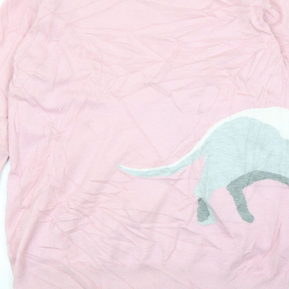 M&Co Womens Pink   Pullover Jumper Size 14
