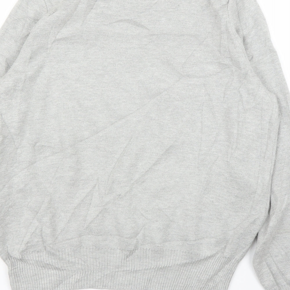 Topshop Womens Grey Floral  Pullover Jumper Size 6