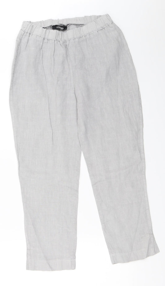 Leuggi Womens Grey   Cropped Trousers Size 8 L23 in