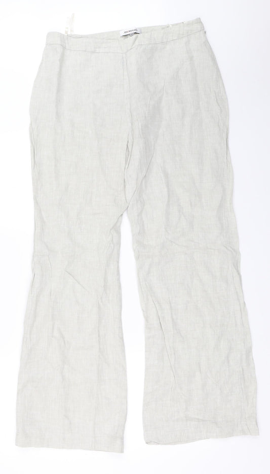 Monnari Womens Grey   Trousers  Size 42 L31 in