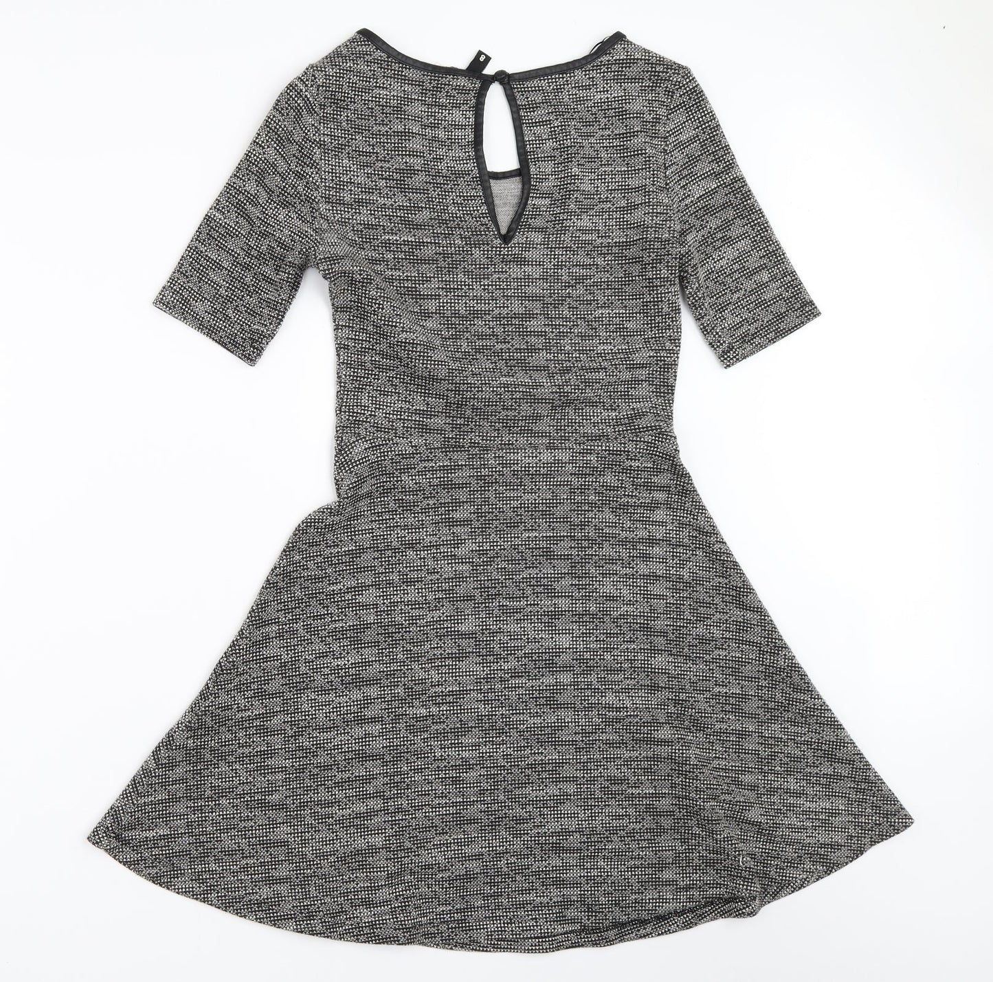 H&M Womens Grey   Fit & Flare  Size 8