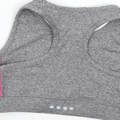 Brand and care label for Matalan girls’ grey basic t-shirt, size 6-7, years